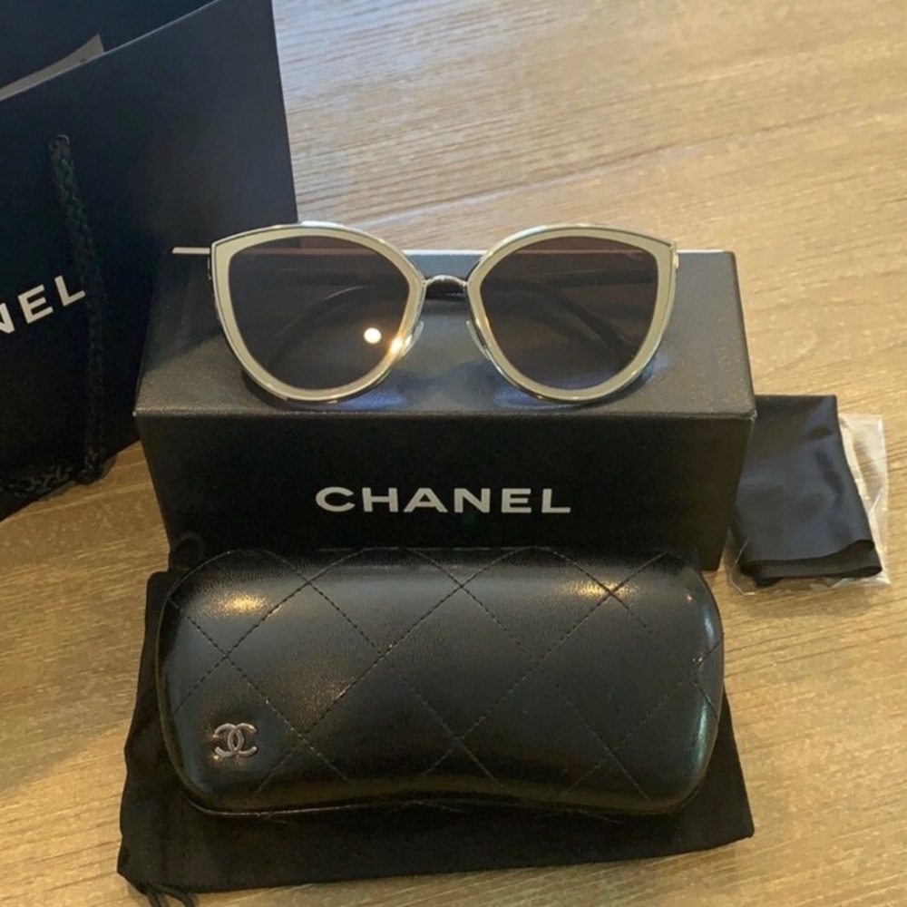Gold Chanel Cat Eye Summer Sunglasses